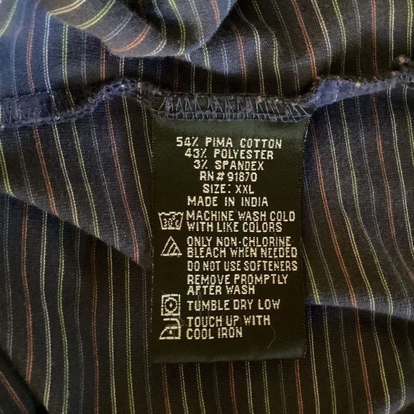 Pebble Beach Performance Men’s Striped  Short Sleeve Polo Golf Shirt.  Size XXL - Picture 5 of 5